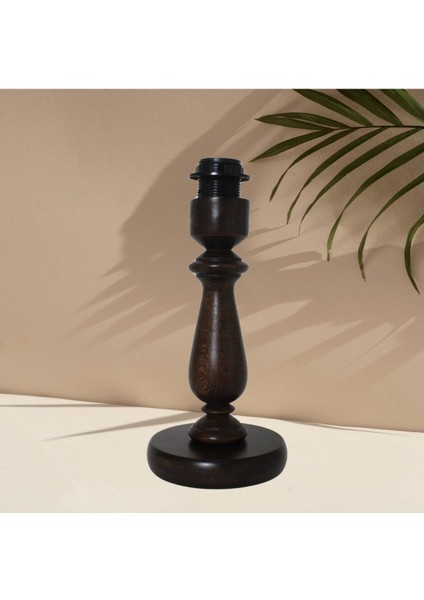 Koyu Ceviz Ahşap Abajur Ayak Vintage Model AYK001245