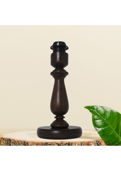 Koyu Ceviz Ahşap Abajur Ayak Vintage Model AYK001245 fiyatları