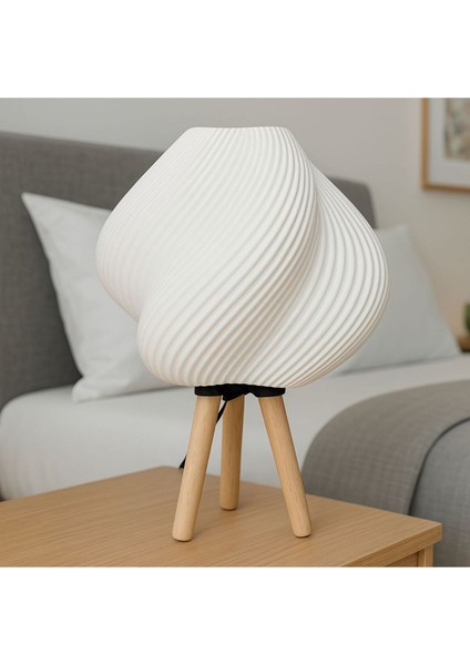 Abajur Ahşap Ayaklı Tasarım Abajur