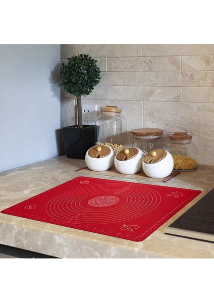 Silikon Ölçülü Çok Amaçlı Hamur Matı Kırmızı modelleri