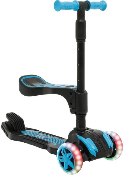 Cool Wheels LED Işıklı Oturaklı Katlanabilir 3 Tekerlekli Scooter