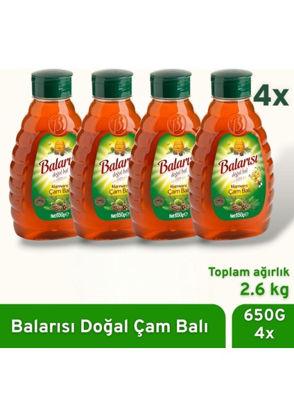 Doğal Marmaris Çam Balı 650 gr 4(Adet)