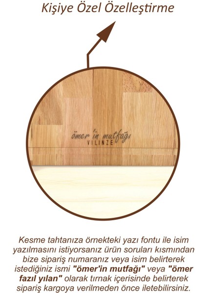 Kahverengi Meşe Tepsili Kesme Tahtası - Xl Ahşap