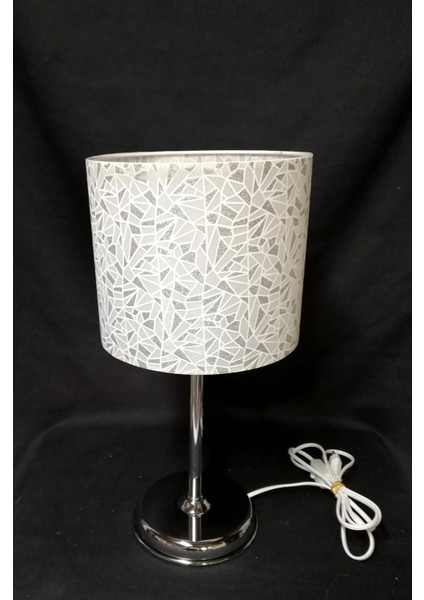 Beyaz Simli Başlıklı Abajur