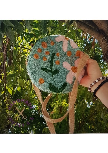 Yan Çanta Askılı/Tasarım Çanta/ Punch Nakışı / El Yapımı