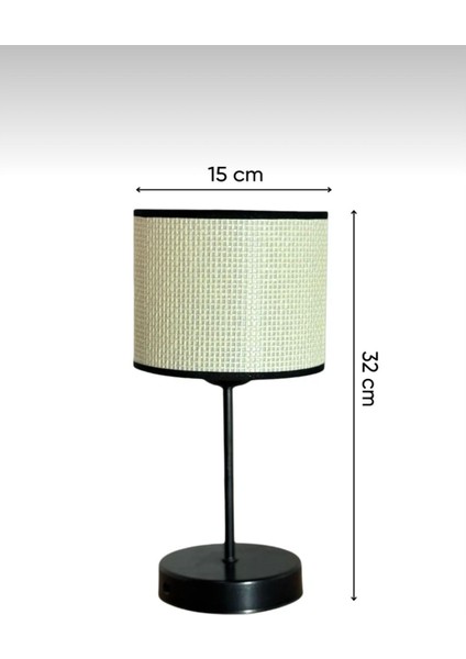 Abajur Tekli Beyaz Hazeran Rattan Şapkalı Hasır Masa Lambası Salon Yata fiyatları