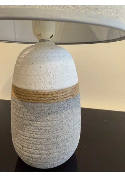 Komidin Üstü Abajur Gri/beyaz fırsatları