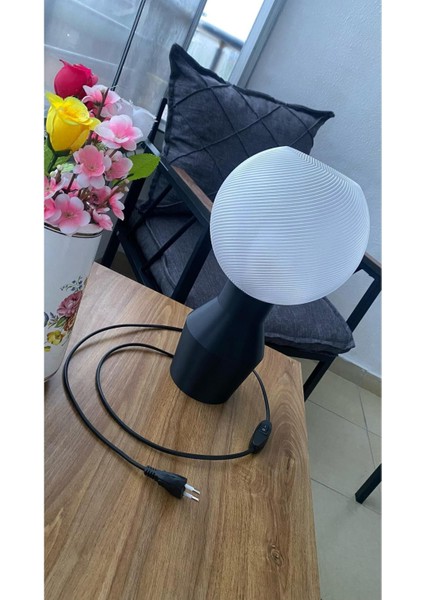 Modern Ince Dalga Tasarım Abajur