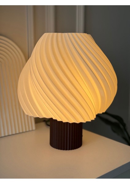 3D Dekoratif Modern Tasarımlı Şık ve Zarif Sahra Yıldızı Krema Abajur Aydınlatma