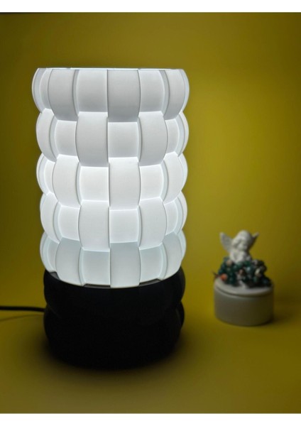 Modern Siyah-Beyaz Hera 3D Baskı Abajur – Aç/kapat Anahtarlı, Ampul Hediyeli (25 Cm) modelleri