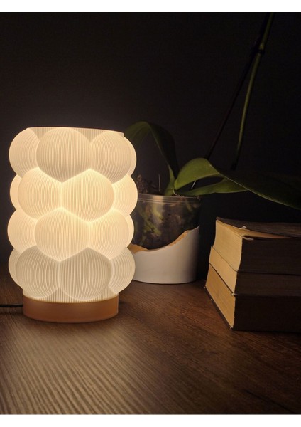 3D Desıgn Modern Tasarımlı Şık Abajur Dekoratif Masa Lambası Salon ve Ofis Aydınlatma