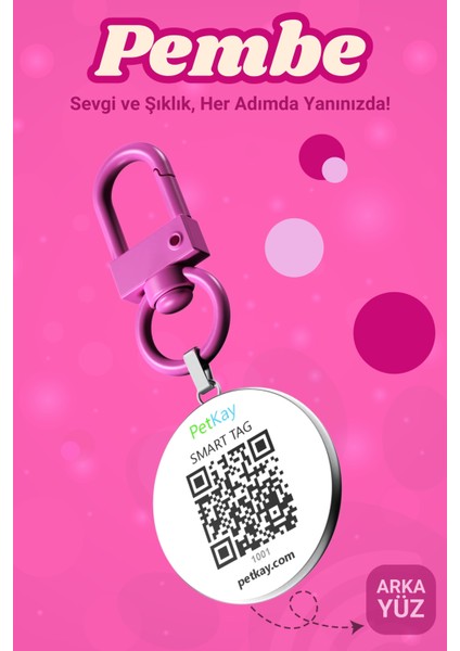 Kediler Için Akıllı Künye, Nfc Dijital Isimlik Ve Tasma Künyesi Qr Kod Künye Paslanmaz Çelik Pembe İsimli Kedi Tasması, Kedi İsimlik