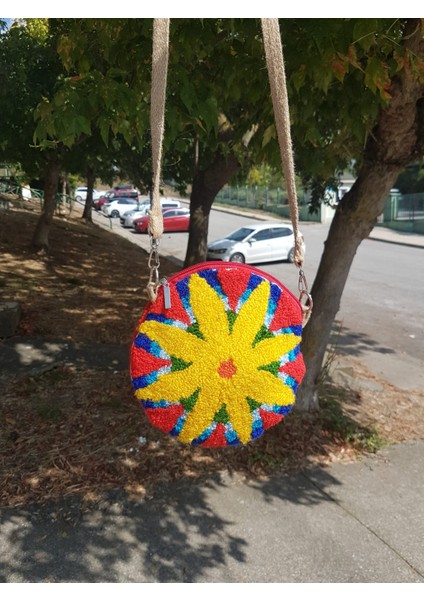 Yan Çanta Askılı /Tasarım Çanta /Punch Nakışı/El Yapımı