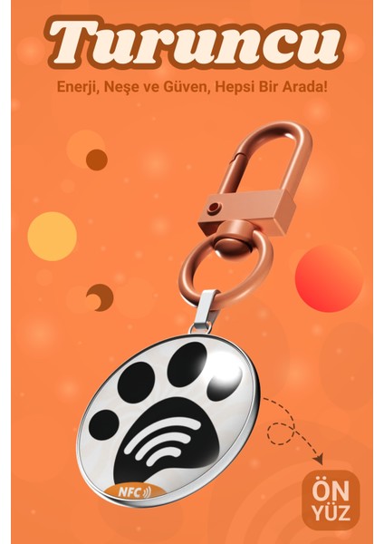 Köpekler Için Akıllı Künye, Nfc Dijital Isimlik Ve Tasma Künyesi Qr Kod Künye Paslanmaz Çelik Turuncu isimli Köpek Tasması, Köpek isimlik fiyatları