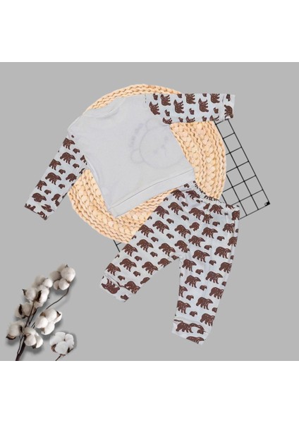 Pamuklu Ayıcıklı Pijama Takımı