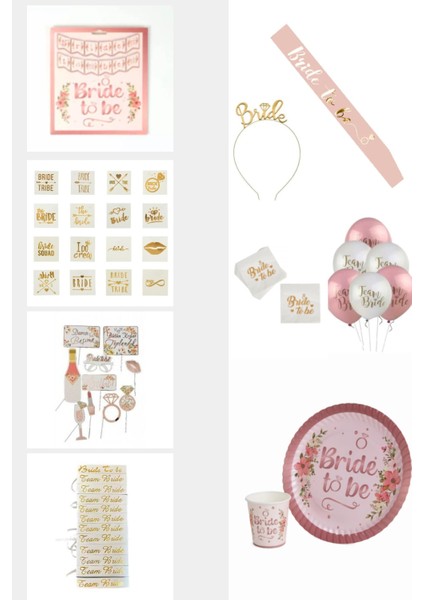 77 Parça Bekarlığa Veda Parti Seti Bride To Be Set