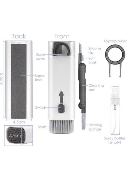 Çok Fonksiyonlu 7 Parça Airpods Klavye Ekran Kulaklık Temizleme Kiti modelleri