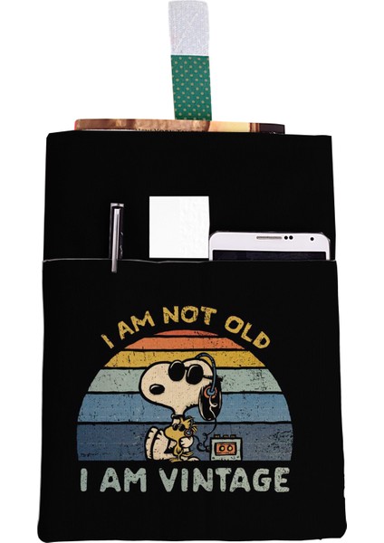 Desenli Yıkanabilir Cepli Kitap Kılıfı 20 x 25 cm Çok Amaçlı Çanta Book Cover