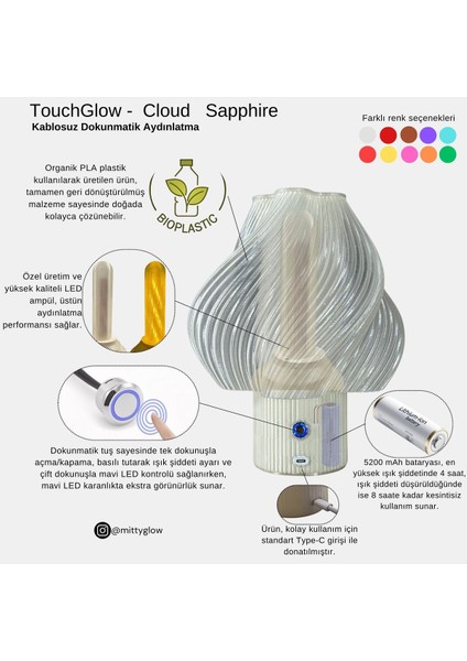 Kablosuz Dokunmatik Aydınlatma Cloud Sapphire fırsatları