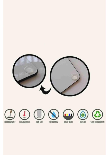 50X56 cm Mor Çiçek Cam Ocak Koruyucu fiyatları