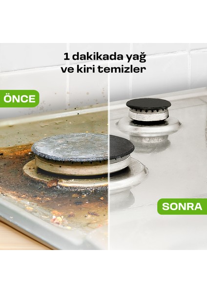 Azelit Yağ ve Kireç Sökücü Sprey temizleyici (2 x 600 ml Avantajlı Paket) - Hızlı Etkili, Çok Amaçlı, Eldiven Hediye, Anında Etki Kir ve Yağ Çözücü