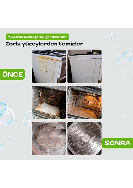 Azelit Yağ ve Kireç Sökücü Sprey temizleyici (2 x 600 ml Avantajlı Paket) - Hızlı Etkili, Çok Amaçlı, Eldiven Hediye, Anında Etki Kir ve Yağ Çözücü