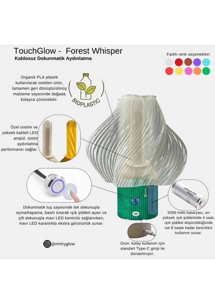 Kablosuz Dokunmatik Aydınlatma Forest Whisper