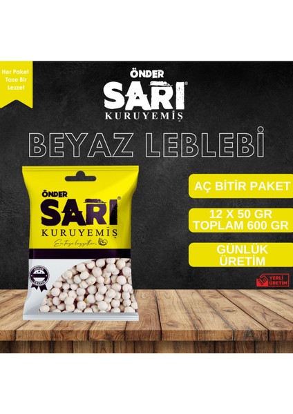 Beyaz Leblebi Kuruyemiş 50 gr x 12 Adet Aç Bitir Paket