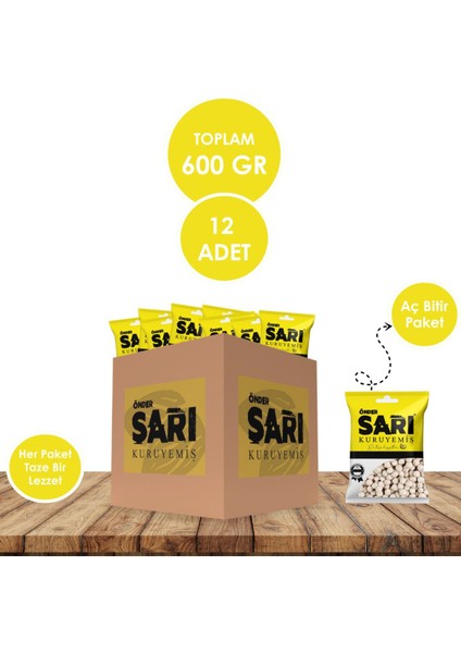 Beyaz Leblebi Kuruyemiş 50 gr x 12 Adet Aç Bitir Paket