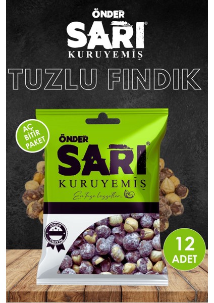 Tuzlu Fındık Tava Kavurma Kuruyemiş 45 gr x 12 Adet Aç Bitir Paket