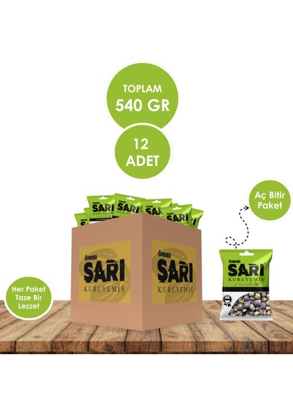 Tuzlu Fındık Tava Kavurma Kuruyemiş 45 gr x 12 Adet Aç Bitir Paket