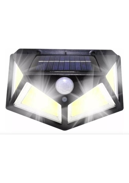 Solar Hareket Sensörlü Duvar Lambası 100 LED