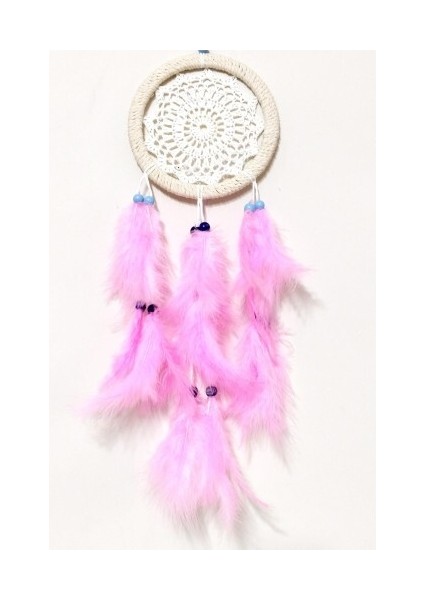 Pembe Kuş Tüylü Dream Catcher El Yapımı Rüya Kapanı Duvar Süsü fiyatları