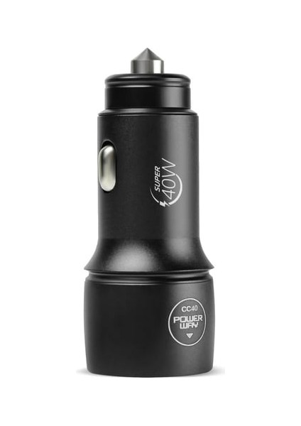 40W Hızlı Şarj - USB ve Pd Çıkışlı Araç Şarj Aleti Çakmaklık Qc 4.0