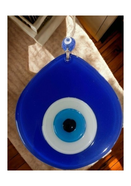 Mavi Nazar Boncuklu Mavi Renk Nazar Boncuklu Damla Desen El Yapımı Duvar Süsü modelleri