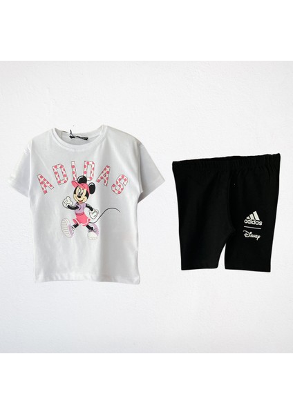 "disney Minnie Mouse" Baskılı Kız Çocuk Takımı (Siyah Tayt) modelleri