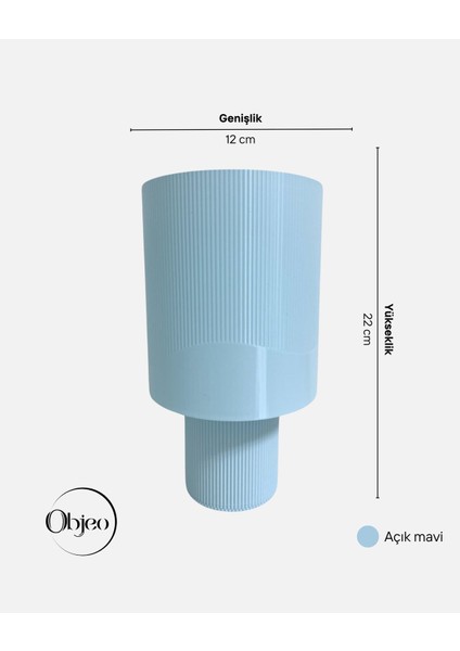 Açık Mavi Objeo 3D Özel Tasarım Dekoratif Çocuk Odası Abajur fiyatları
