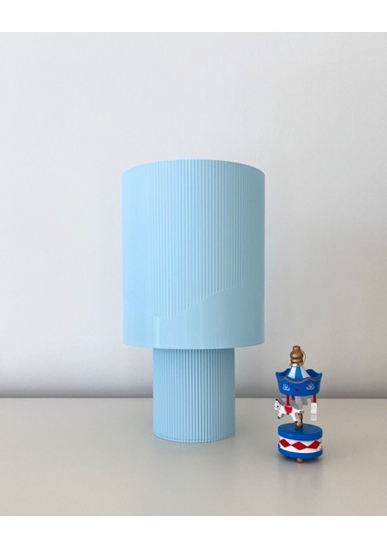 Açık Mavi Objeo 3D Özel Tasarım Dekoratif Çocuk Odası Abajur modelleri
