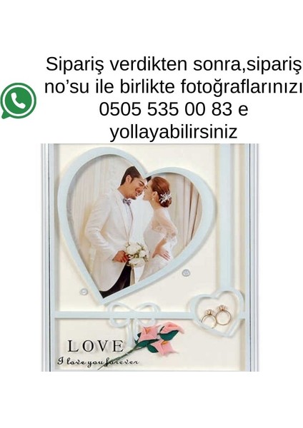 Dekoratif USB LED Işıklı Çerçeve Kalpli