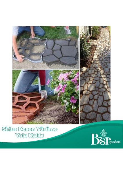 Bahçe Taş Kalıp Beton Kalıbı Zemin Kaplama Kalıbı 42x40 Cm Sirius Desen / 1 Adet / Bsrgarden