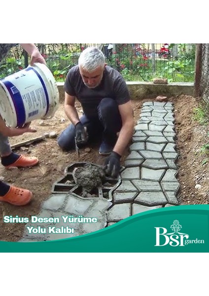 Bahçe Taş Kalıp Beton Kalıbı Zemin Kaplama Kalıbı 42x40 Cm Sirius Desen / 1 Adet / Bsrgarden