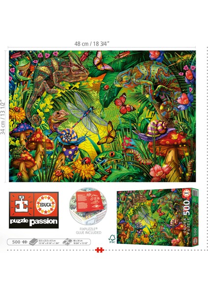 500 Parça Renkli Orman Puzzle - 19551 - Colourful Forest modelleri