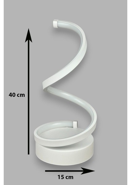 Lara Beyaz Renk Gün Işığı LED Işıklı Modern Tasarım LED Masa Lambası - Abajur - Gece Lambası fiyatları