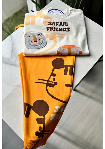 Safari Friends Nakışlı 2'li Takım – Hardal fırsatları