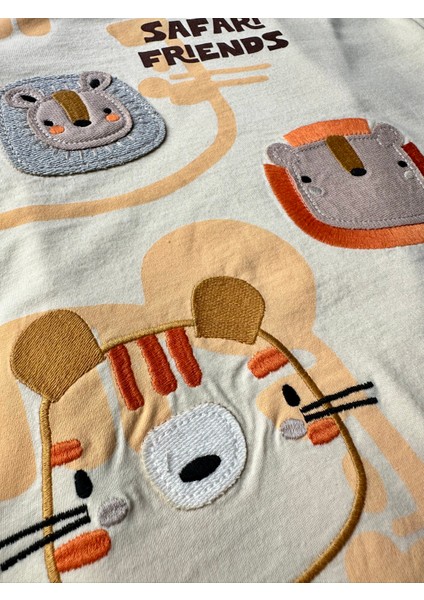 Safari Friends Nakışlı 2'li Takım – Hardal indirimleri