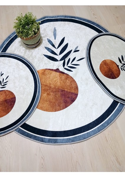 Pretoria, Kaymaz Taban Yıkanabilir, Banyo Halısı 3 lü Set (100cm - 60cm - 40X60cm) fiyatları