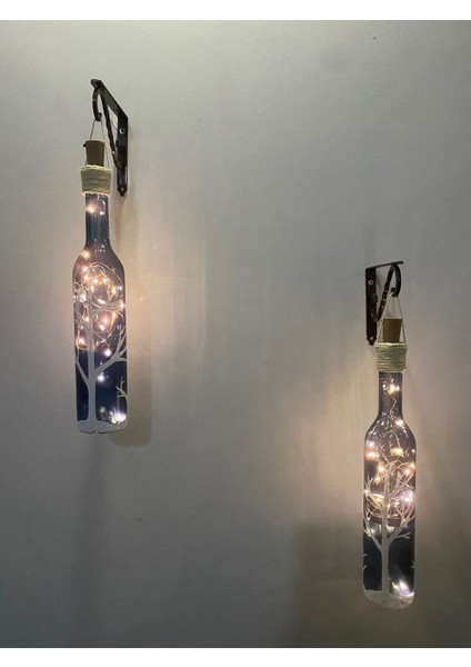 Dekoratif El Boyaması Şişe Aplik Aydınlatma Peri LED modelleri