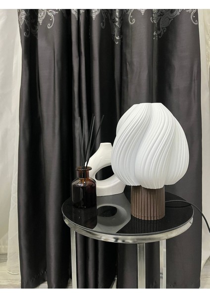 Cream Abajur E27 Ampul Hediyeli