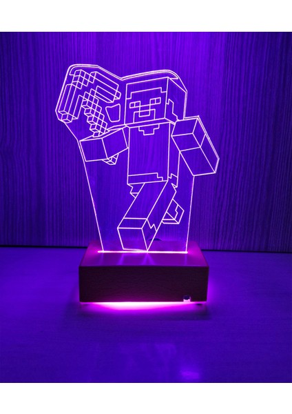 Doğum Günü Hediyesi Minecraft LED Lambası 16 Renkli Hediye Lamba modelleri