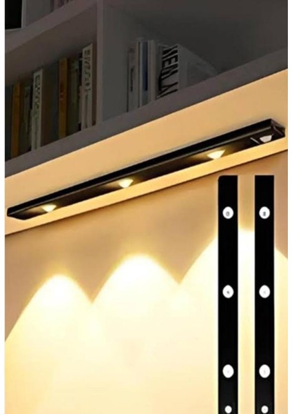 Ct 2464 3 Watt Ledli Slim Tezgah Altı Şarjlı Sensörlü 3 Renk Işık Armatür Ikili Paket